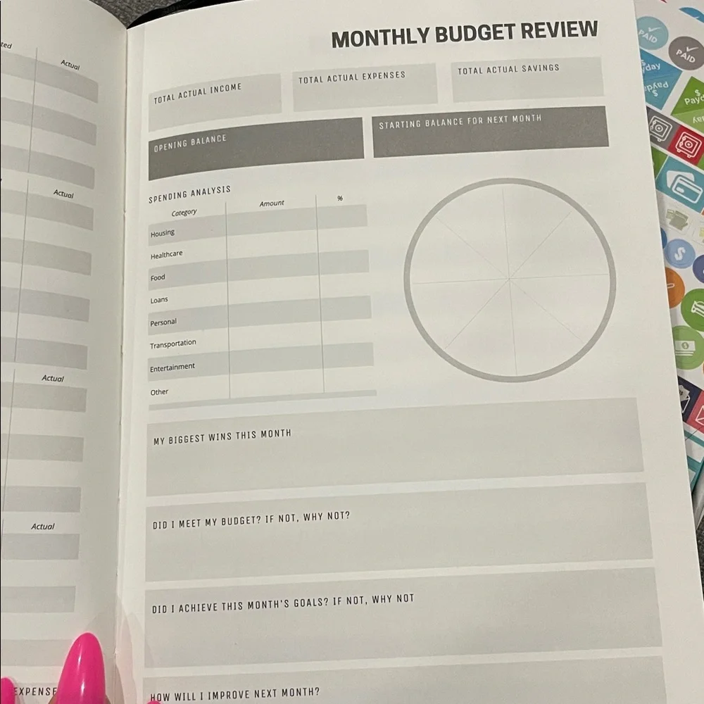 Productivity Store Black Budget Planner